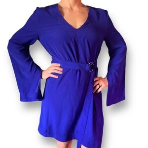 Wrap Dress Bell Sleeve A Line Blazer Dress
